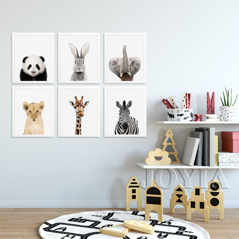 Kids Room Prints
 Baby Animals Canvas Art Prints Posters Cute Panda Rabbit