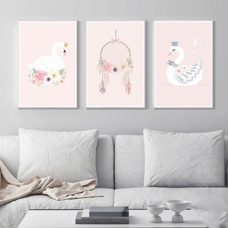 Kids Room Prints
 Nordic Decoration Kids Room Posters And Prints Pink Wall