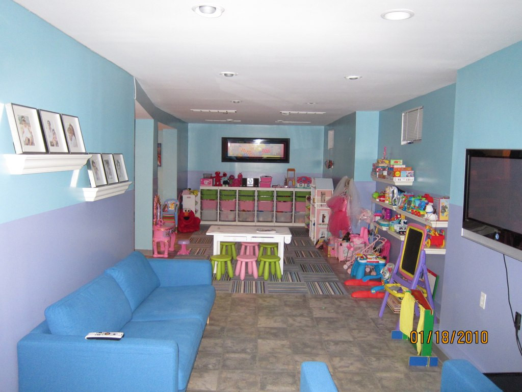 Kids Room Set Up
 The Ultimate Basement Playroom NICOLE COHEN