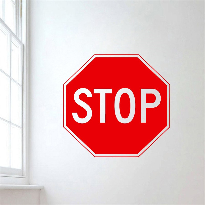 Kids Room Sign
 Aliexpress Buy Creative Stop Sign Wall Decal