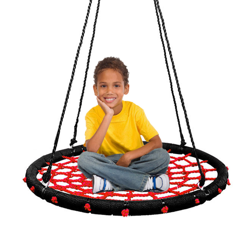 Kids Round Swing
 Crosslinks 40" Outdoor Toys Kids Round Rope Tire Tree Web