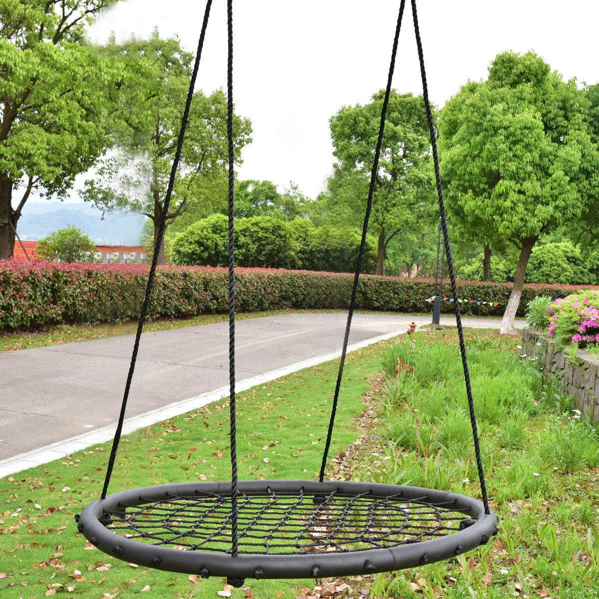 Kids Round Swing
 40" Kids Tree Swing Round Net Outdoor Garden Children