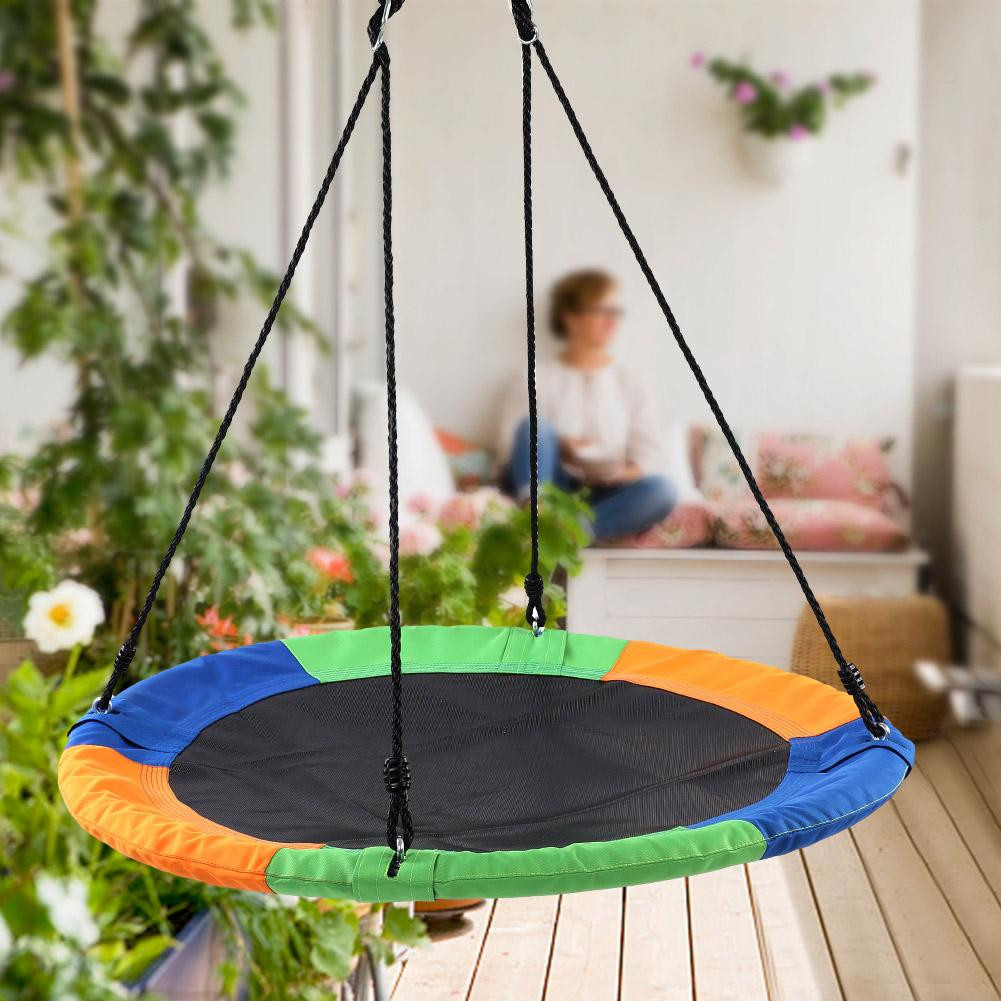 Kids Round Swing
 HERCHR Multicolor Round Outdoor Toys Kids Children Tree