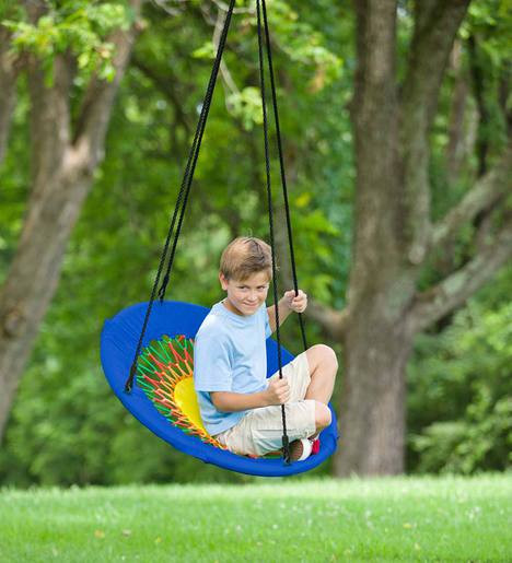 Kids Round Swing
 Round FunShine Swing with Soft Platform Seat