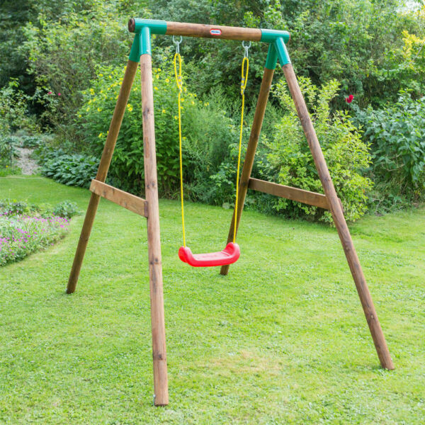 Kids Single Swing
 Little Tikes Swing MILANO Single Wooden Childrens Garden