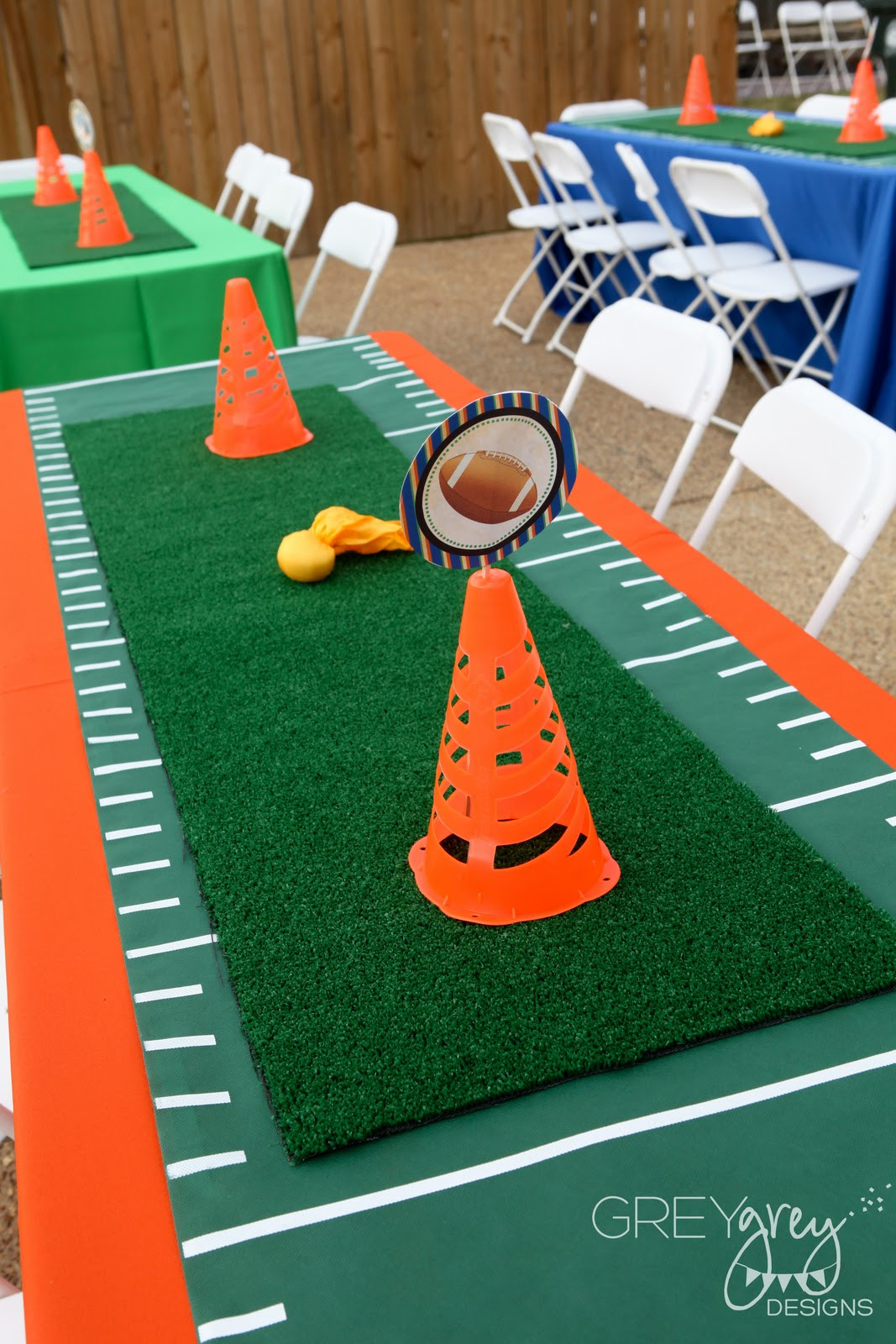 Kids Soccer Party
 GreyGrey Designs My Parties Tate s Tailg8 Football Party