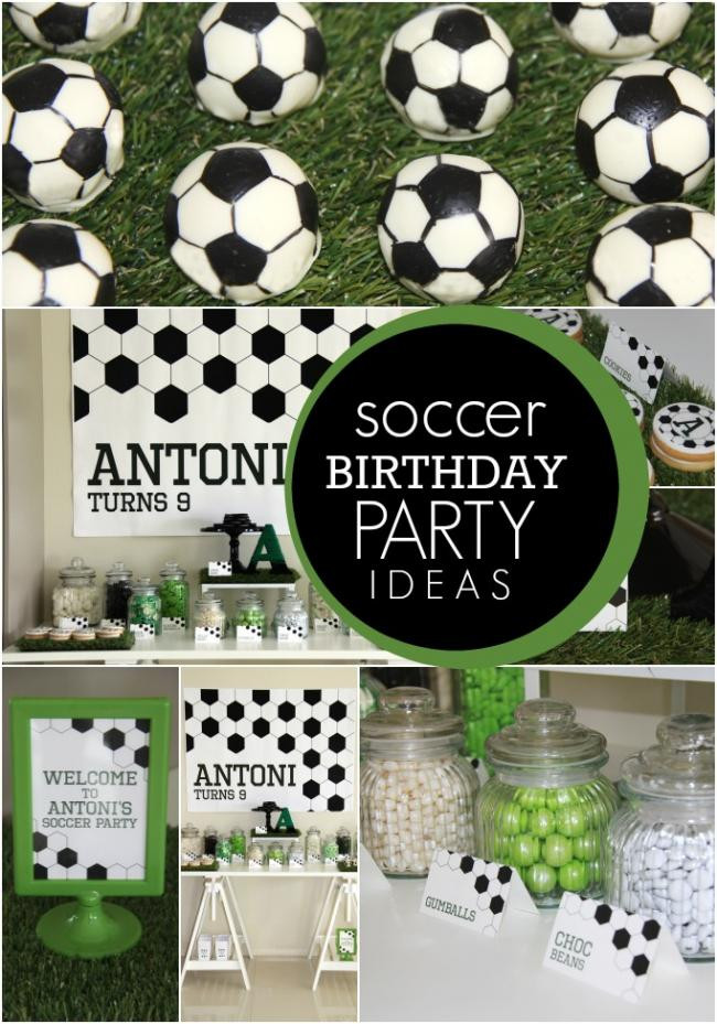 Kids Soccer Party
 Boy s Soccer Themed Birthday Party Spaceships and Laser