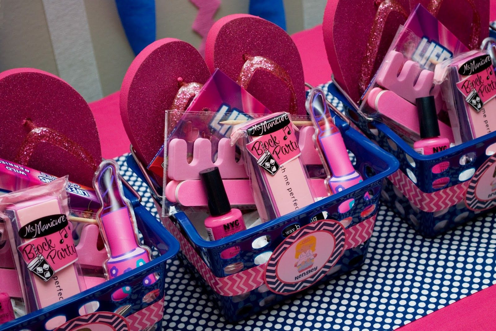 Kids Spa Party Favors
 Chevron Spa Party Happy 5th Birthday Kensley 