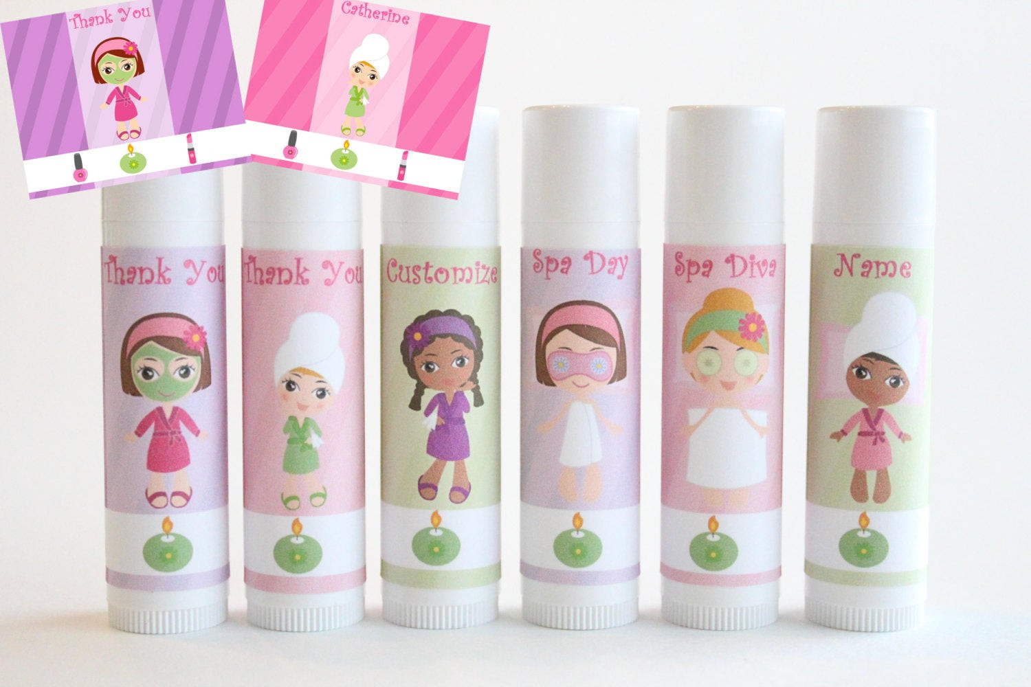 Kids Spa Party Favors
 Spa Party Favors Customized Lip Balm Kids by NanasPartyPalace