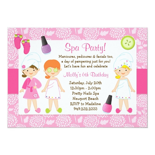 Kids Spa Party Invitations
 Kids Spa Birthday Party Invitation