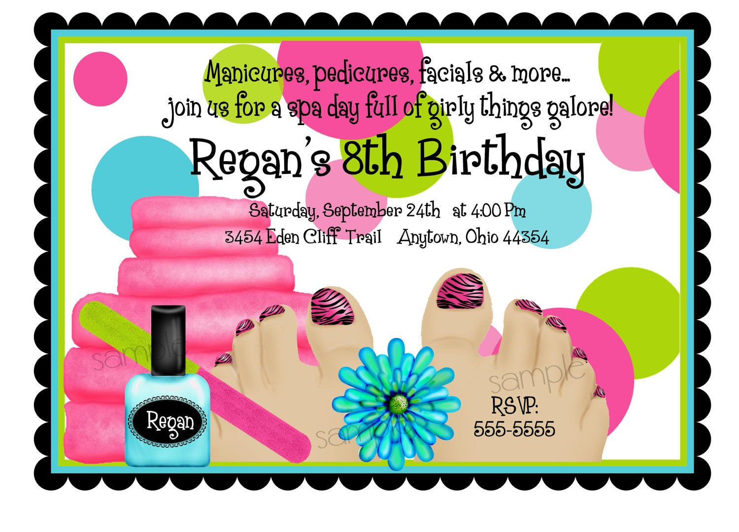 Kids Spa Party Invitations
 Spa Birthday Party Invitations Spa Party by