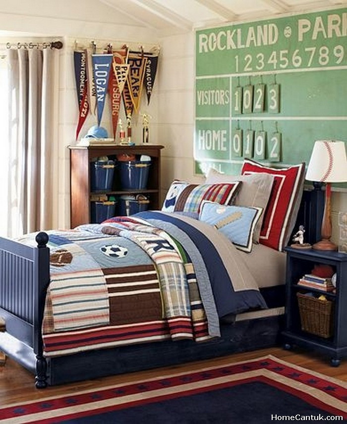 Kids Sports Room Decor
 60 Boys Baseball Themed Bedroom Ideas HomeCantuk