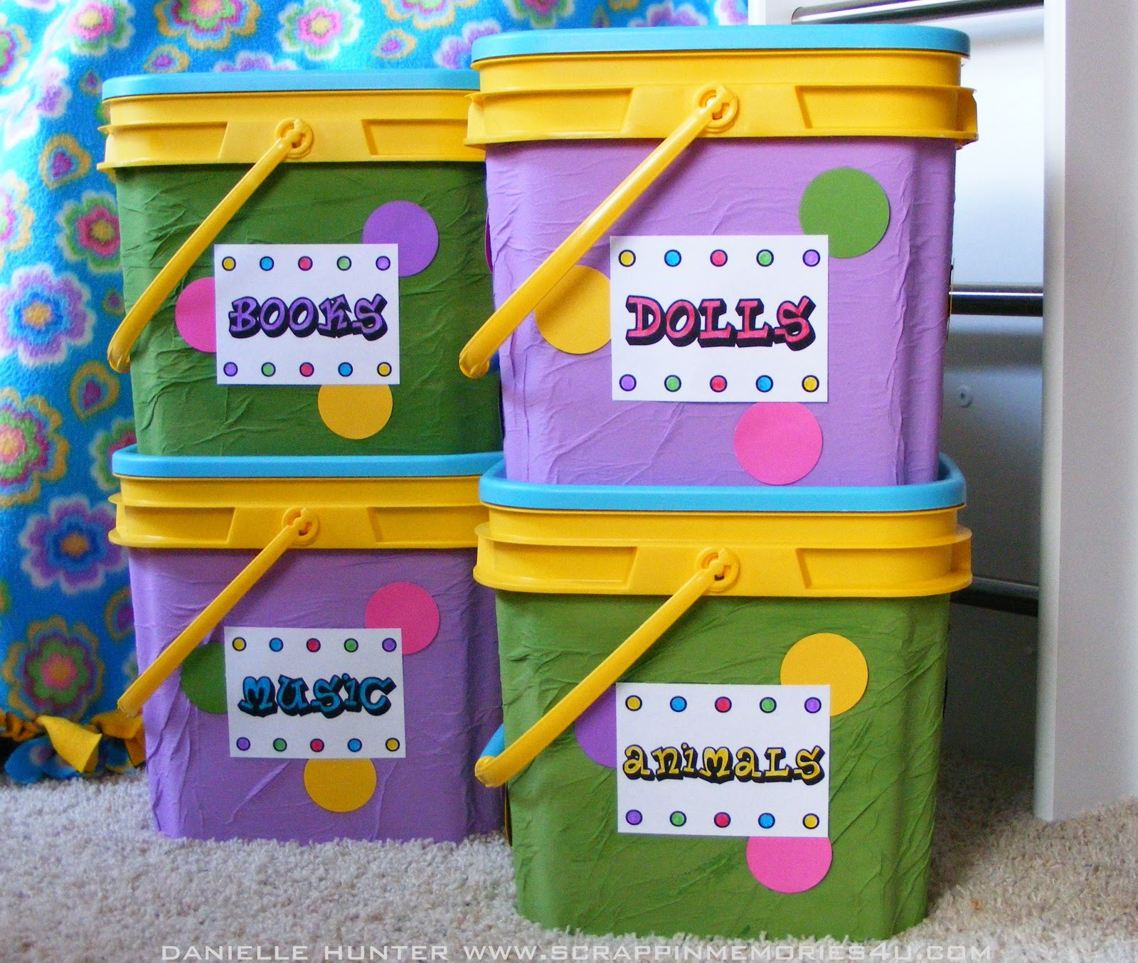 Kids Storage Containers
 Snap & Scrap Kids Craft Idea Upcycled Toy Storage Containers