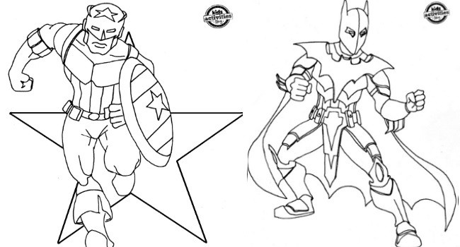 Kids Superhero Coloring Pages
 Superhero Inspired Coloring Pages