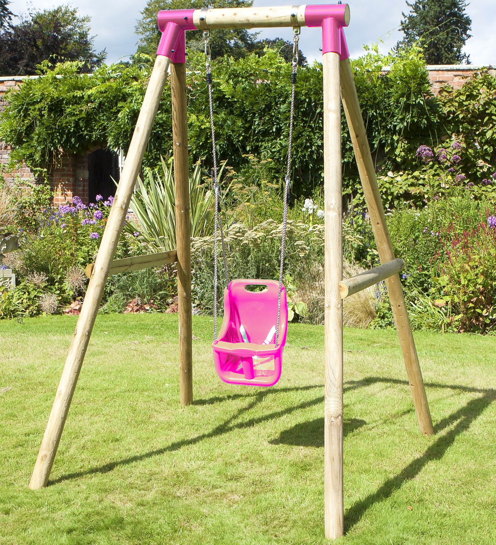 Kids Swing Accessories
 Rebo Kids Wooden Garden Swing Set Childrens Swings Pluto
