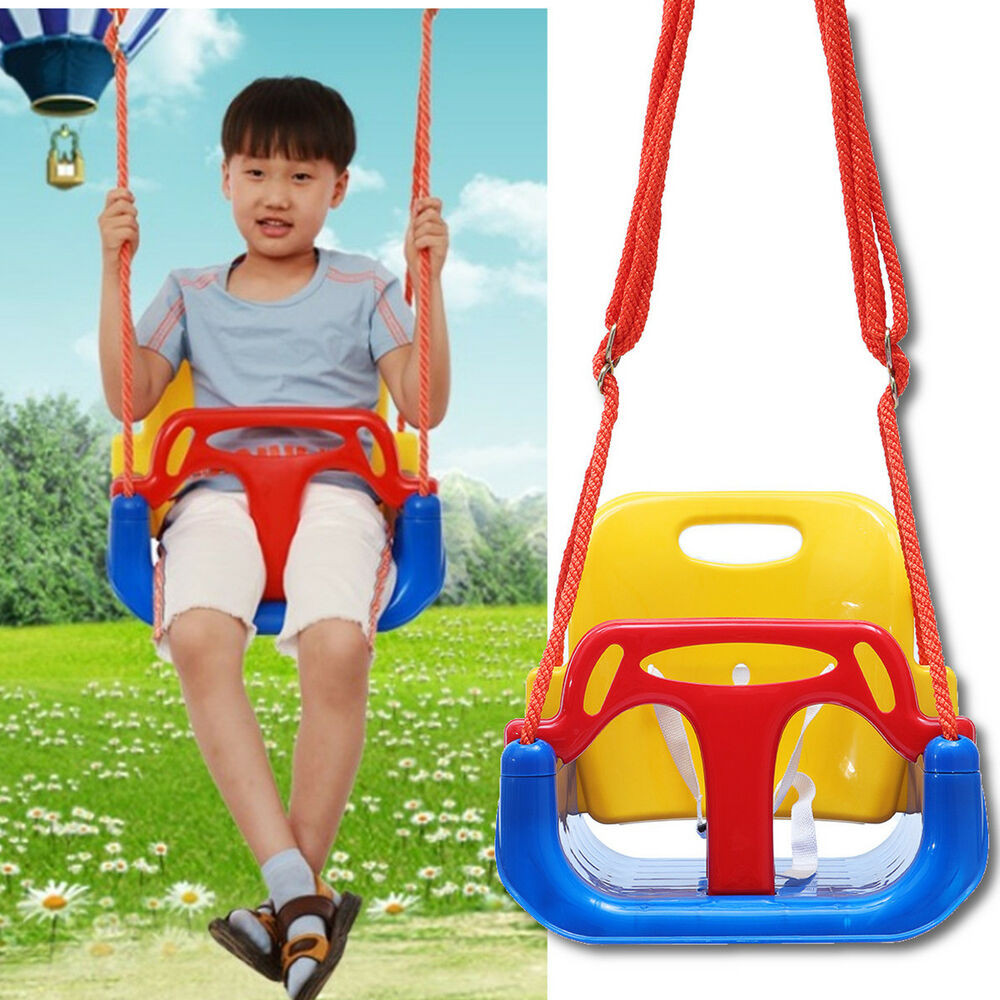 Kids Swing Seat
 Outdoor Garden Toddler Baby Kids High Back Rope Swing Seat