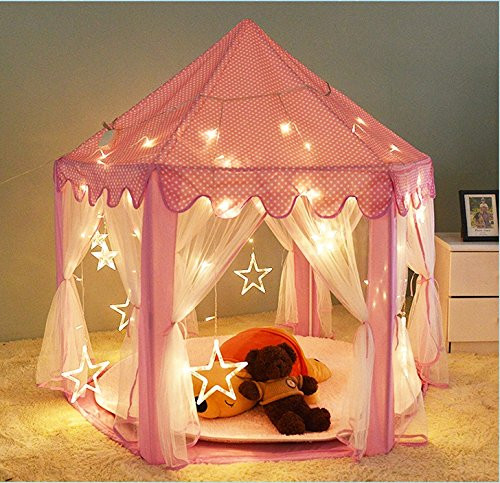 Kids Tent Indoor
 Dalos Dream Indoor Kids Play Tent Pink Hexagon Kid Tent