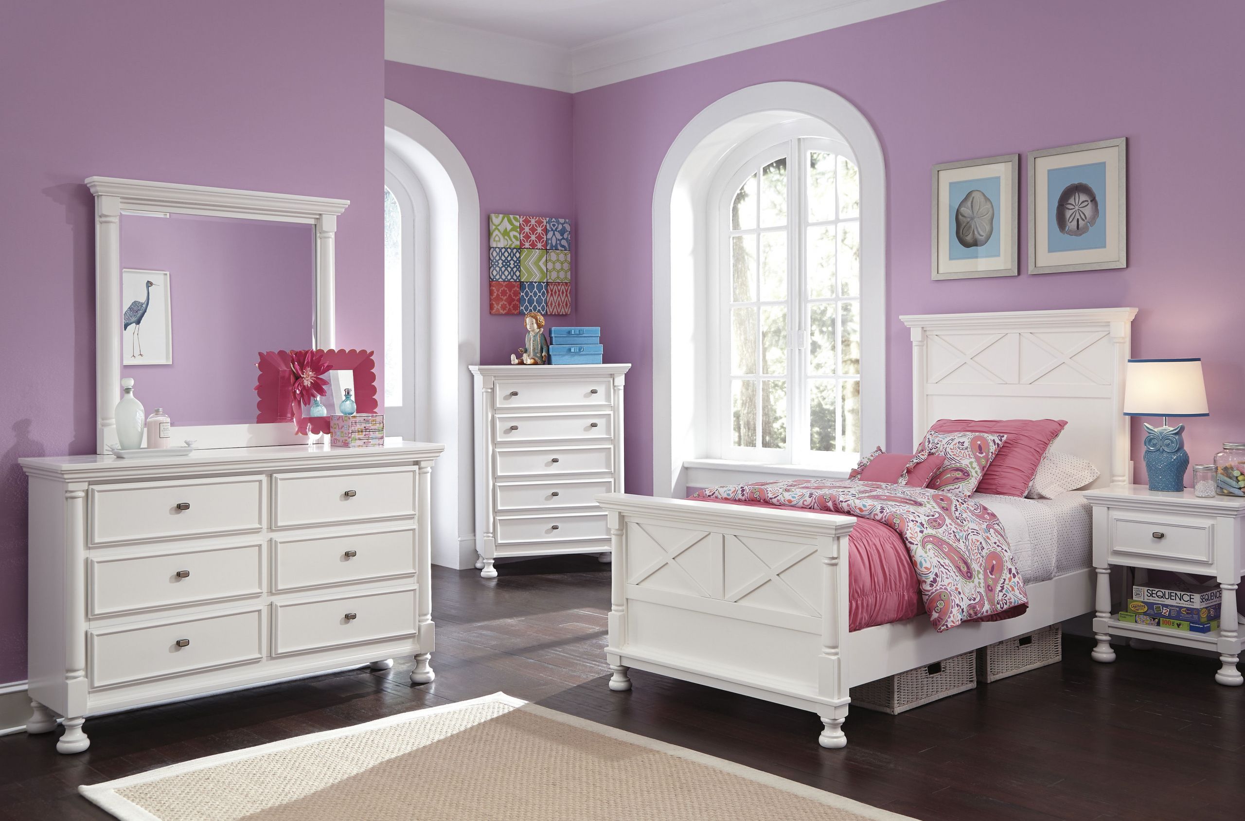 Kids Twin Bedroom Set
 Ashley Furniture Kaslyn White 2pc Kids Bedroom Set with