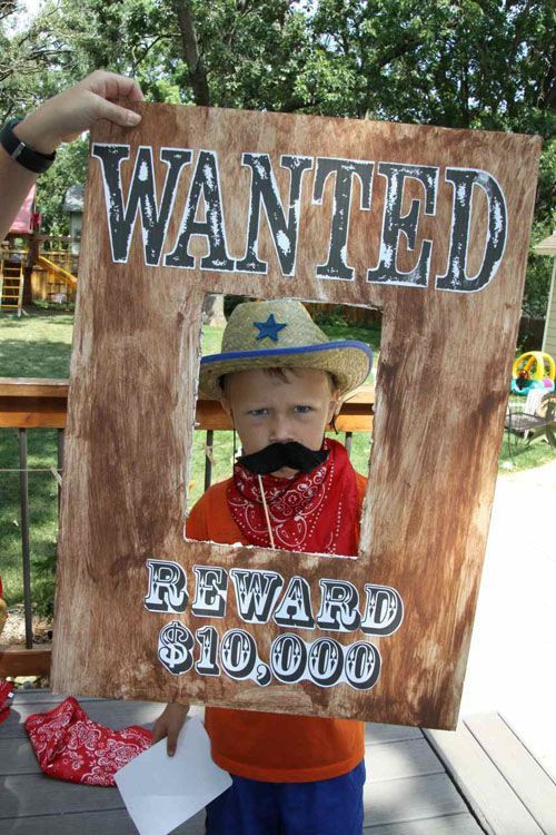 Kids Western Party
 photo props boards cowboy party