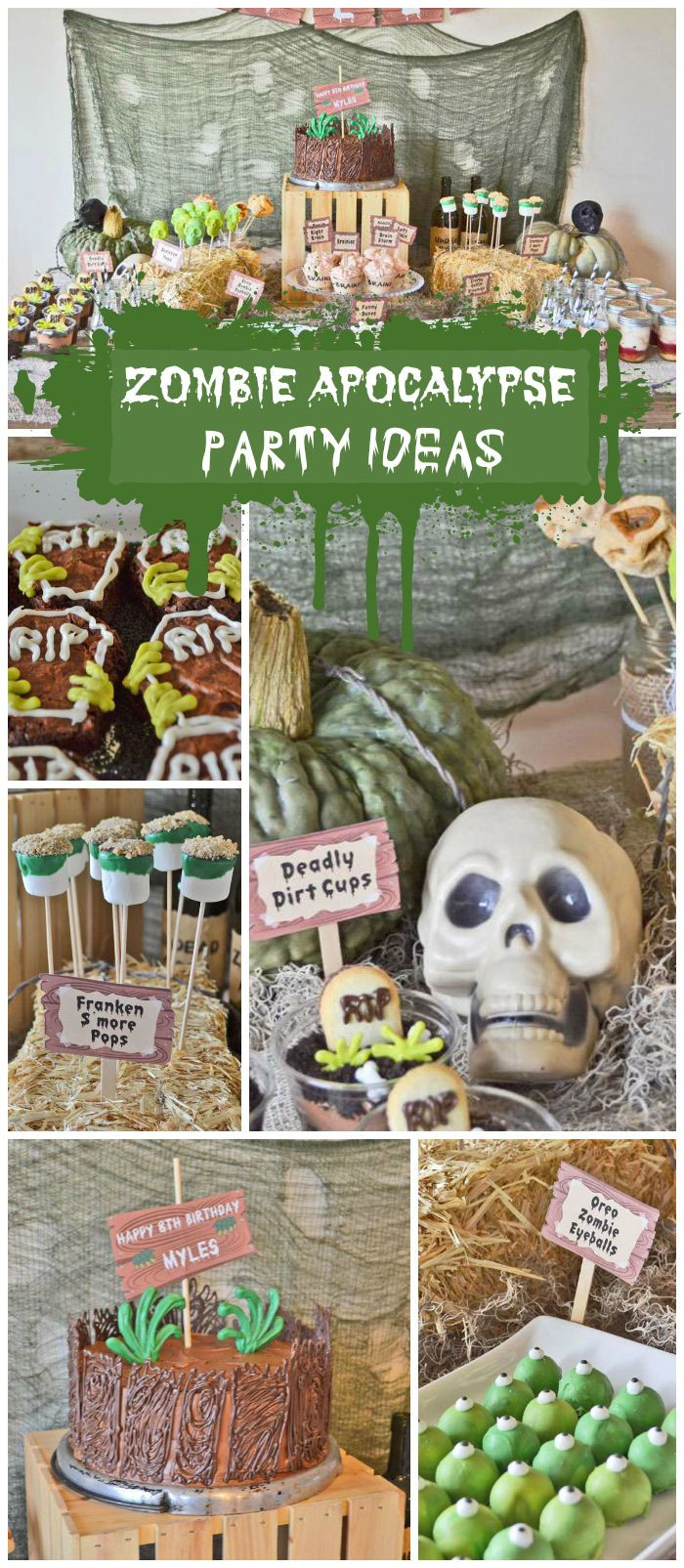 Kids Zombie Birthday Party
 Zombies Birthday "Zombie Apocalypse Birthday Party