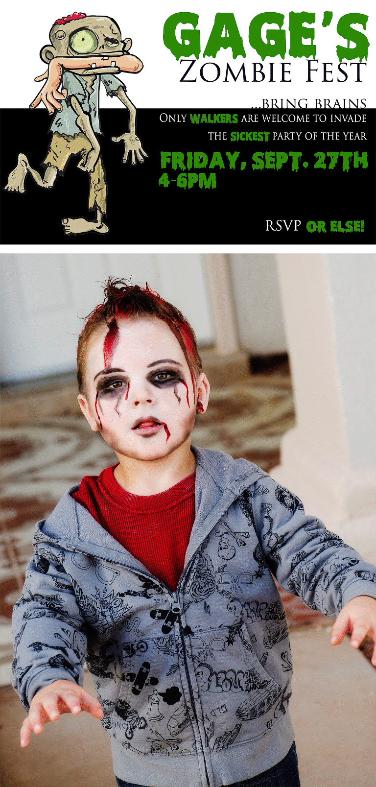 Kids Zombie Birthday Party
 Zombie Party for Kids Halloween