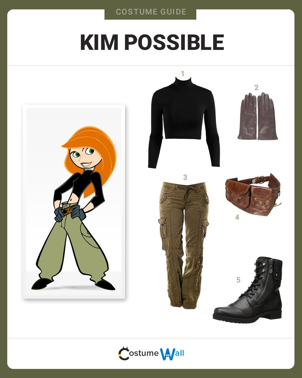 Kim Possible Halloween Costume DIY
 Dress Like Kim Possible