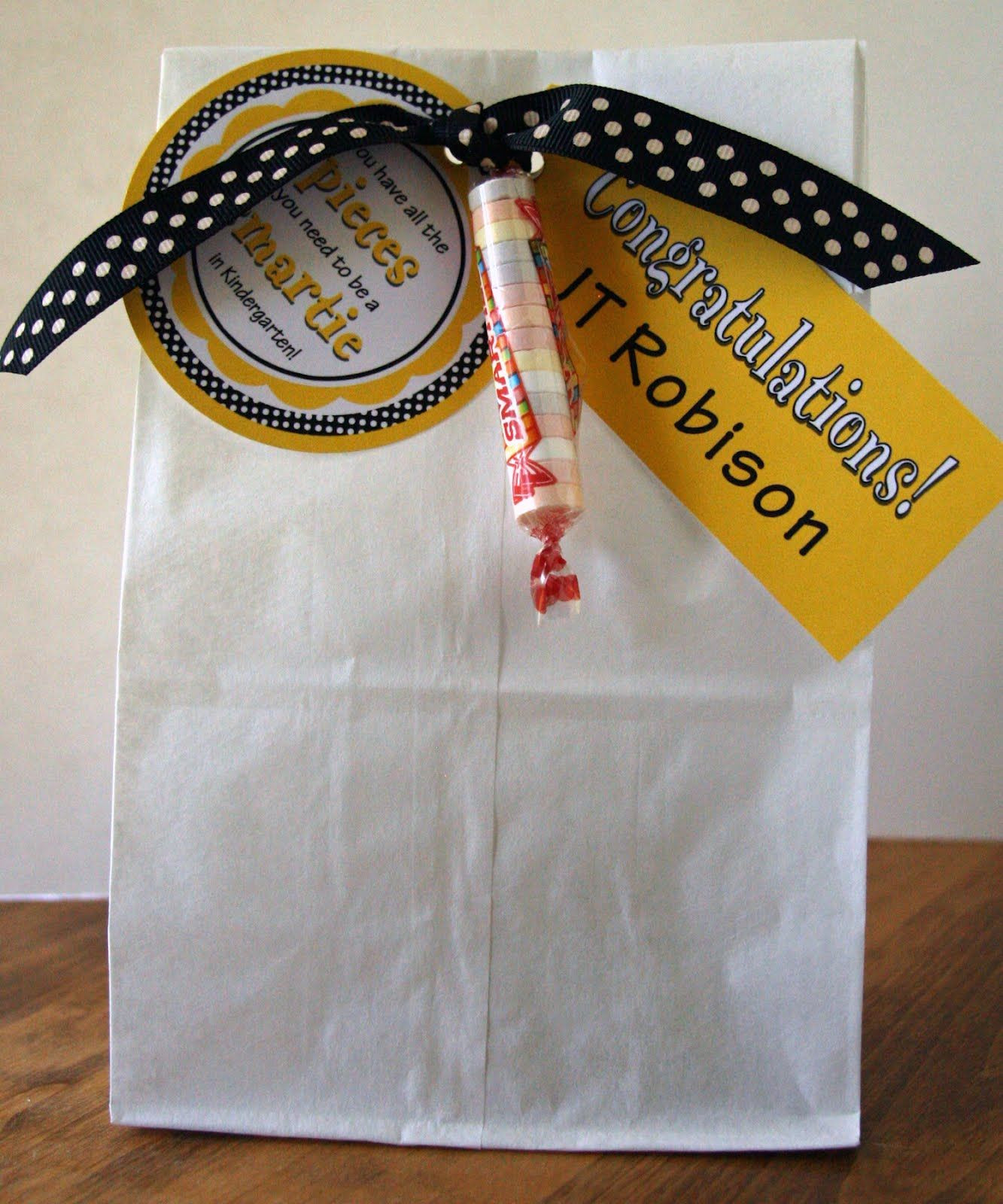 Kindergarten Graduation Gift Ideas For Classmates
 Fun graduation t bag idea for little graduates