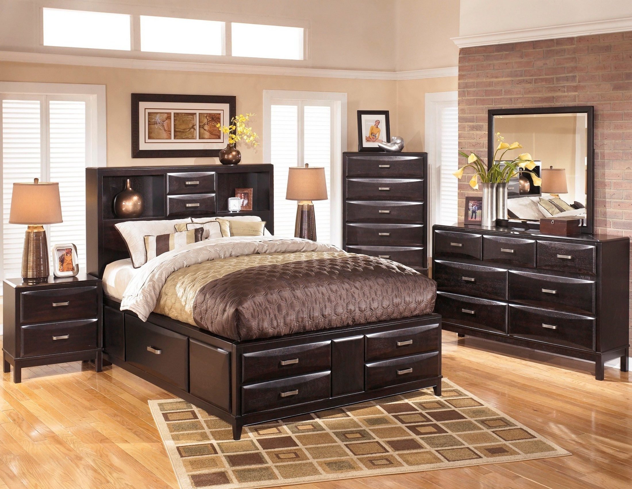 King Bedroom Sets With Storage
 Kira Storage Platform Bedroom Set from Ashley B473 64 65