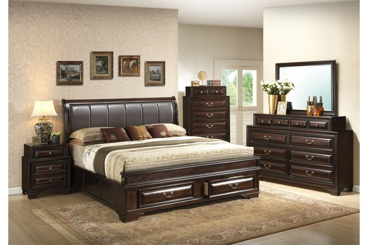 King Bedroom Sets With Storage
 Bedroom Sets North Coast Cappuccino King Size Storage