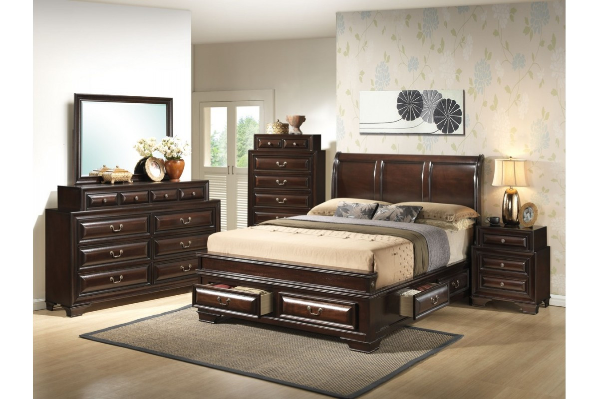 King Bedroom Sets With Storage
 Bedroom Sets South Coast Cappuccino King Size Storage