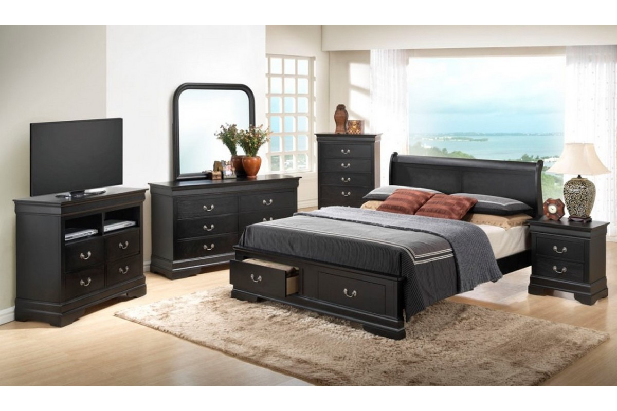 King Size Storage Bedroom Sets
 Bedroom Sets Dawson Black King Size Storage Bedroom Set