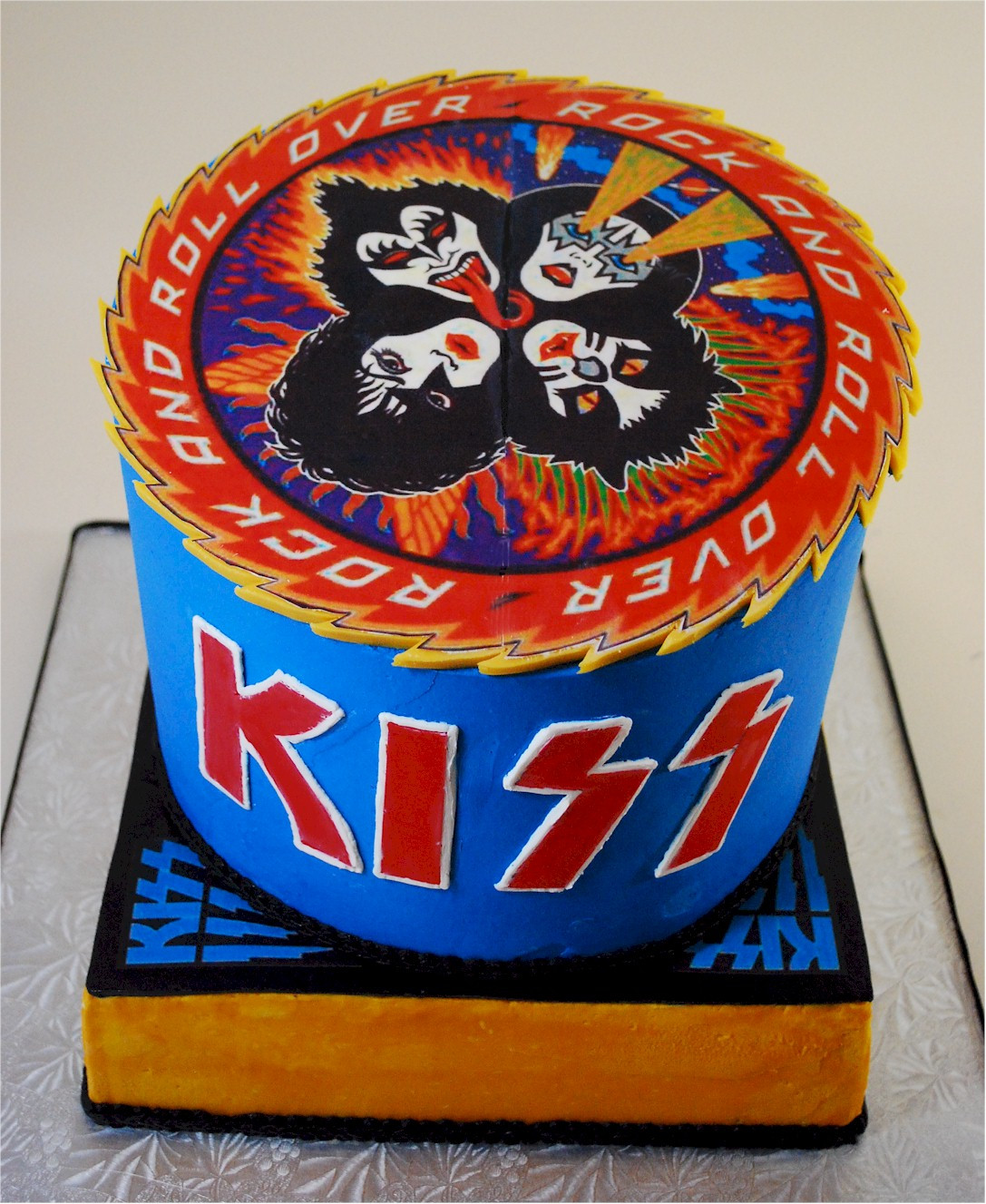Kiss Birthday Cake
 Cup a Dee Cakes Blog I Wanna Rock and Roll All Night