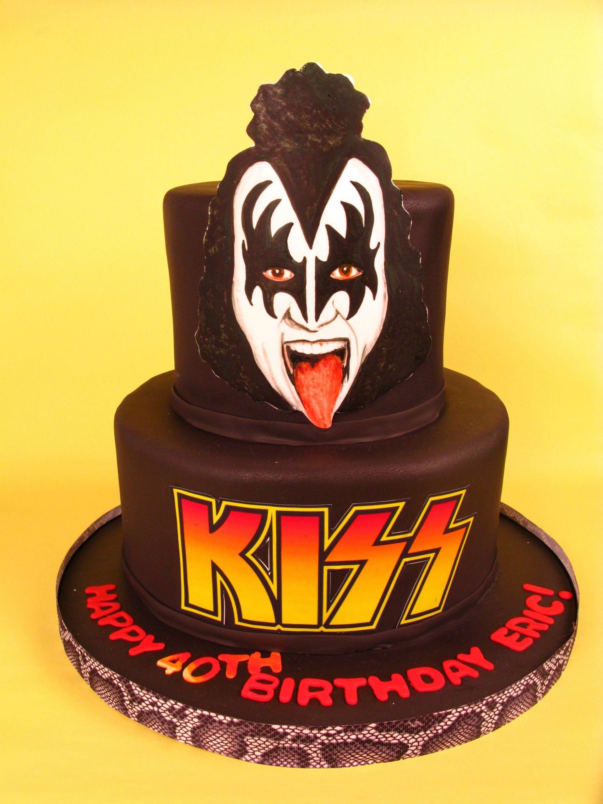 Kiss Birthday Cake
 Kiss cake rocker cake rock n roll Gene Simmons KISS