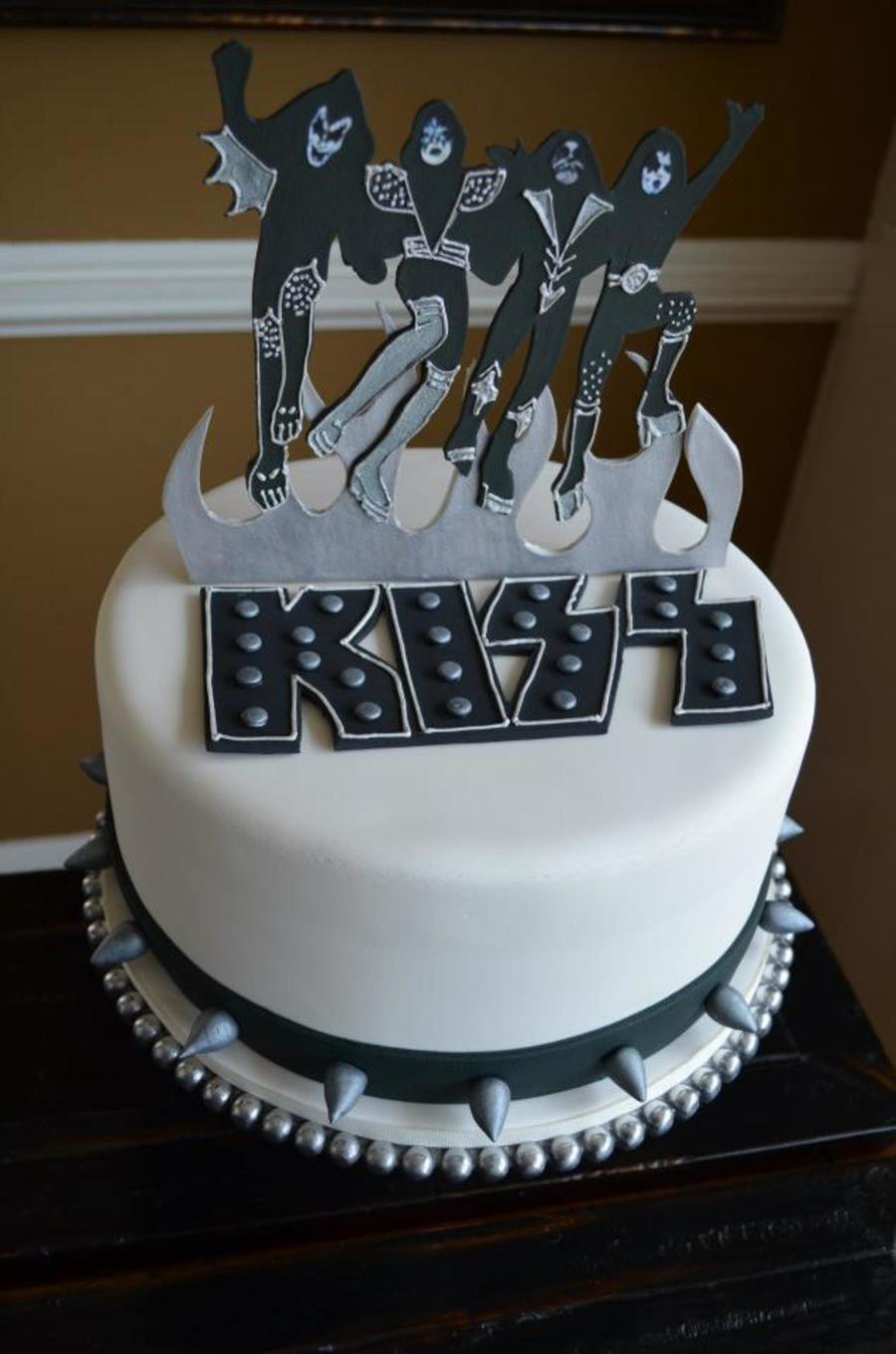 Kiss Birthday Cake
 This Is A Grooms Cake I Made For A Kiss Fan All Hand Cut