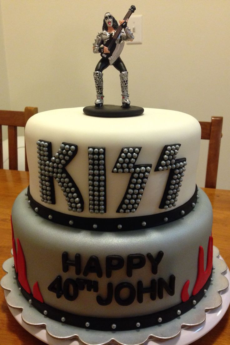 Kiss Birthday Cake
 17 Best images about KISS birthday party on Pinterest