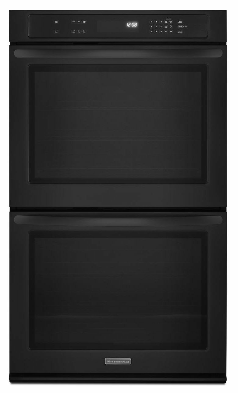 Kitchen Aid Wall Ovens
 NEW KitchenAid 27" 27Inch Black Double Wall Oven