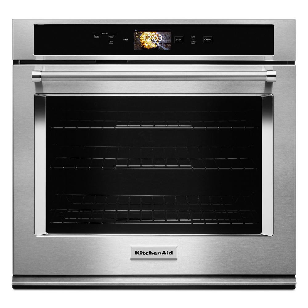 Kitchen Aid Wall Ovens
 KitchenAid 30 in Single Electric Smart Wall Oven with