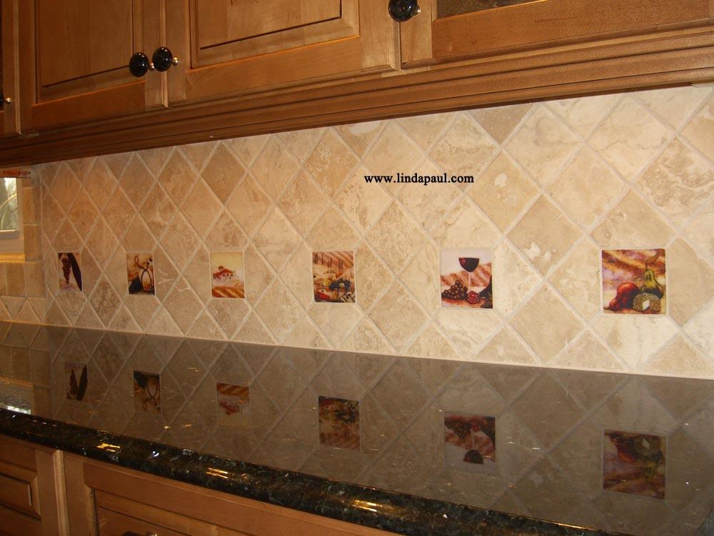 Kitchen Backsplash Accent Tiles
 The Vineyard Tile Murals Tuscan Wine Tiles Kitchen