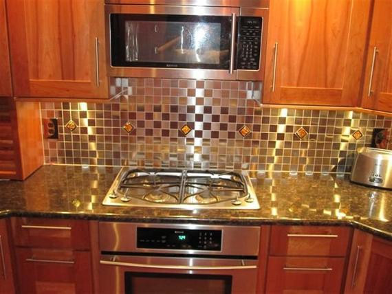 Kitchen Backsplash Accent Tiles
 Red Kitchen Backsplash Accent Tile in by UneekGlassFusions