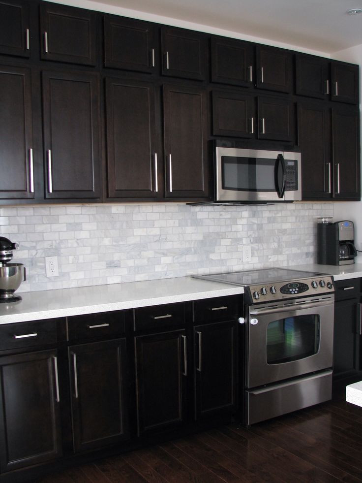 Kitchen Backsplash For Dark Cabinets
 30 Amazing Kitchen Dark Cabinets Design Ideas Decoration