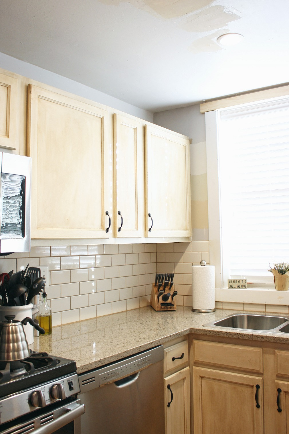 Kitchen Backsplash Height
 Our new kitchen countertops and backsplash… – Less Than