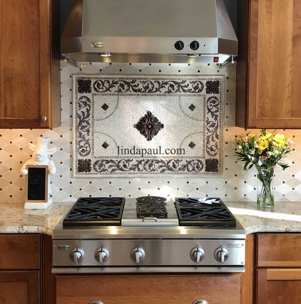 Kitchen Backsplash Medallion Ideas
 Mosaic Kitchen Backsplash Tile Medallions and Accents