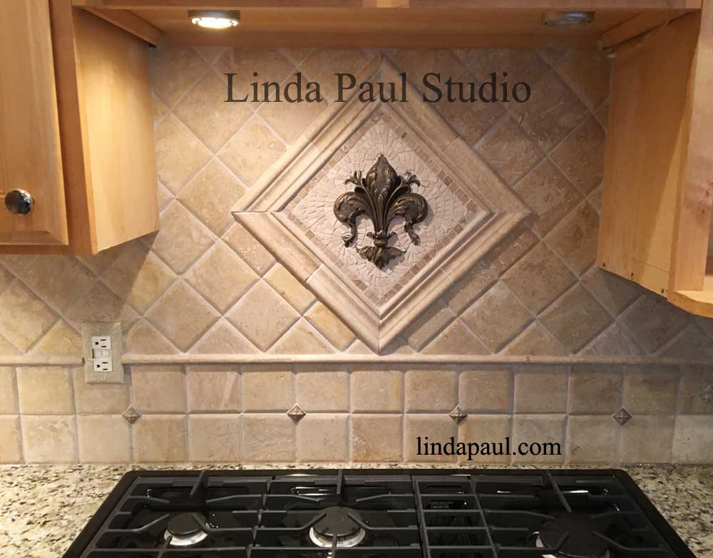 Kitchen Backsplash Medallion Ideas
 Small Kitchen Backsplash medallions mosaic stone and