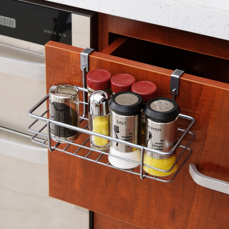 Kitchen Cabinet Door Organizer
 Multifunctional Iron Over Door Storage Rack Practical