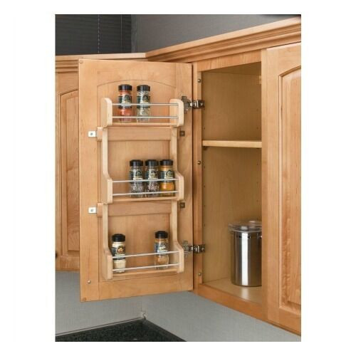 Kitchen Cabinet Door Organizer
 3 Shelf Kitchen Pantry Cabinet Door Mount Organizer