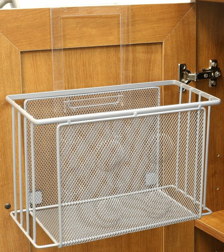 Kitchen Cabinet Door Organizer
 Over The Cabinet Basket Organizer Bath Kitchen Storage