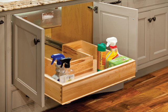 Kitchen Cabinet Drawer Organizers
 U Shaped Sliding Shelf for Sink Cabinets Contemporary