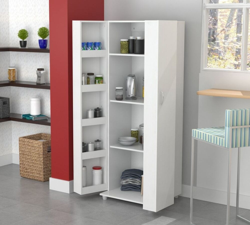 Kitchen Cabinet Shelves Organizer
 Tall Kitchen Cabinet Storage White Food Pantry Shelf