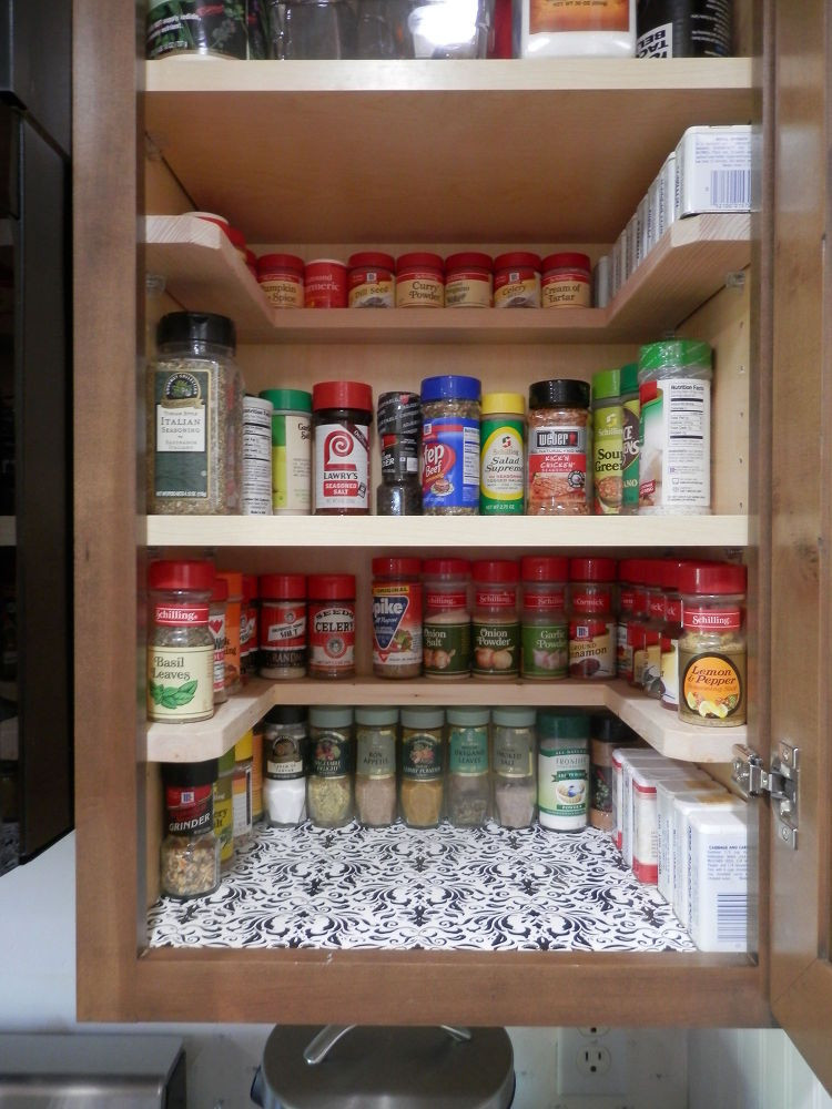 Kitchen Cabinet Shelves Organizer
 DIY Spicy Shelf organizer