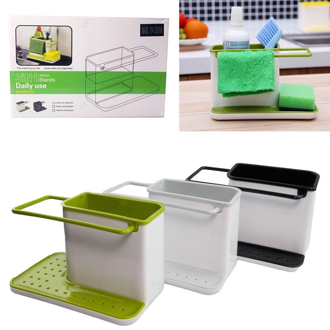 Kitchen Caddy Organizer
 UK Plastic Tidy Storage Organizer Caddy Space Racks